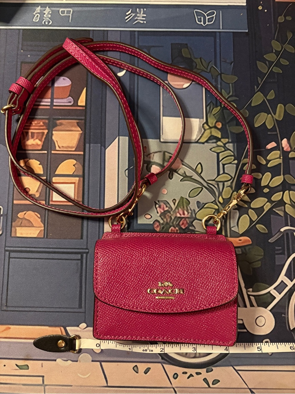 COACH Women's Pink/Fuchsia Adjustable  Crossbody Bag - Saffiano Leather
